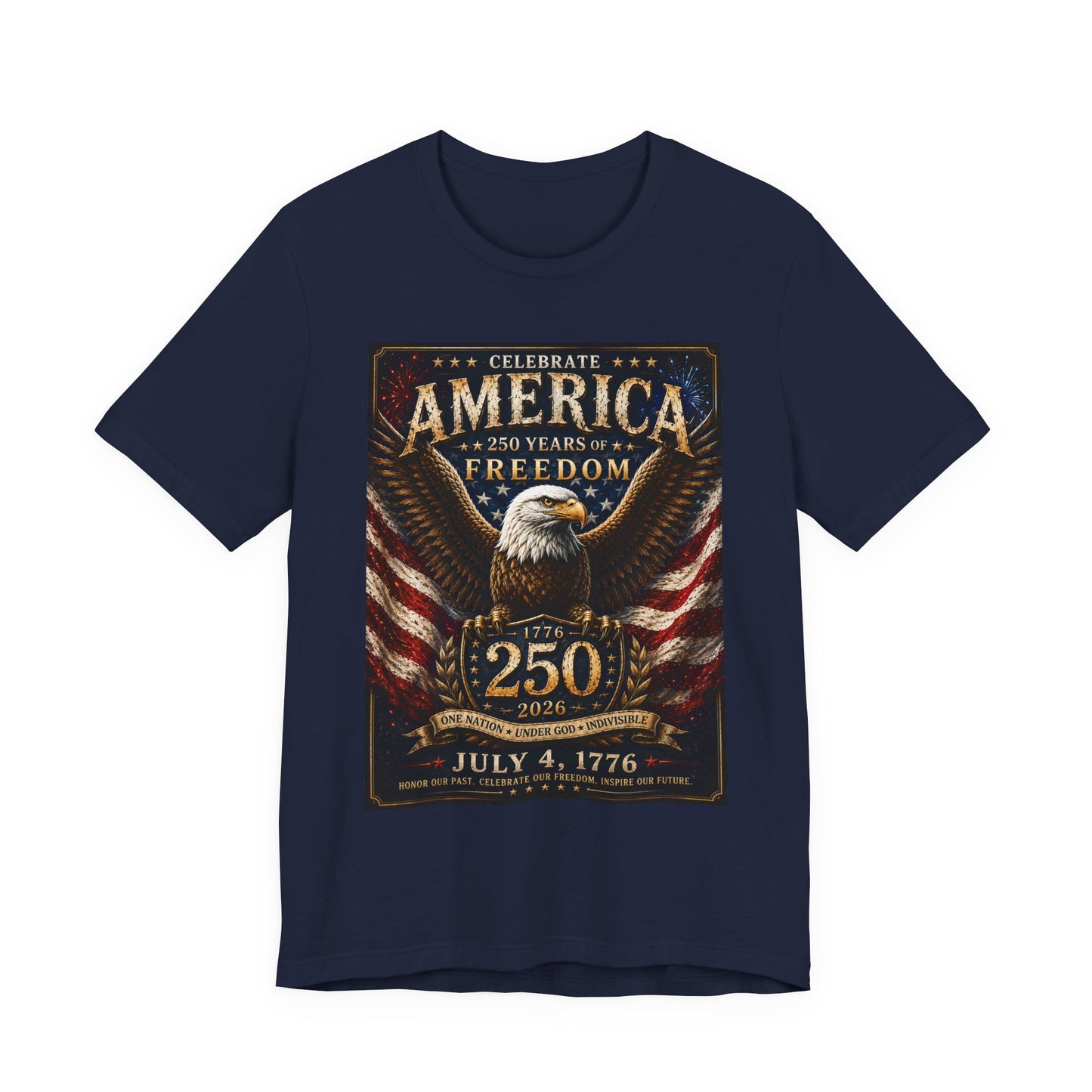 America 250 Eagle T‑Shirt – Celebrate Freedom July 4, 1776 Patriotic Tee