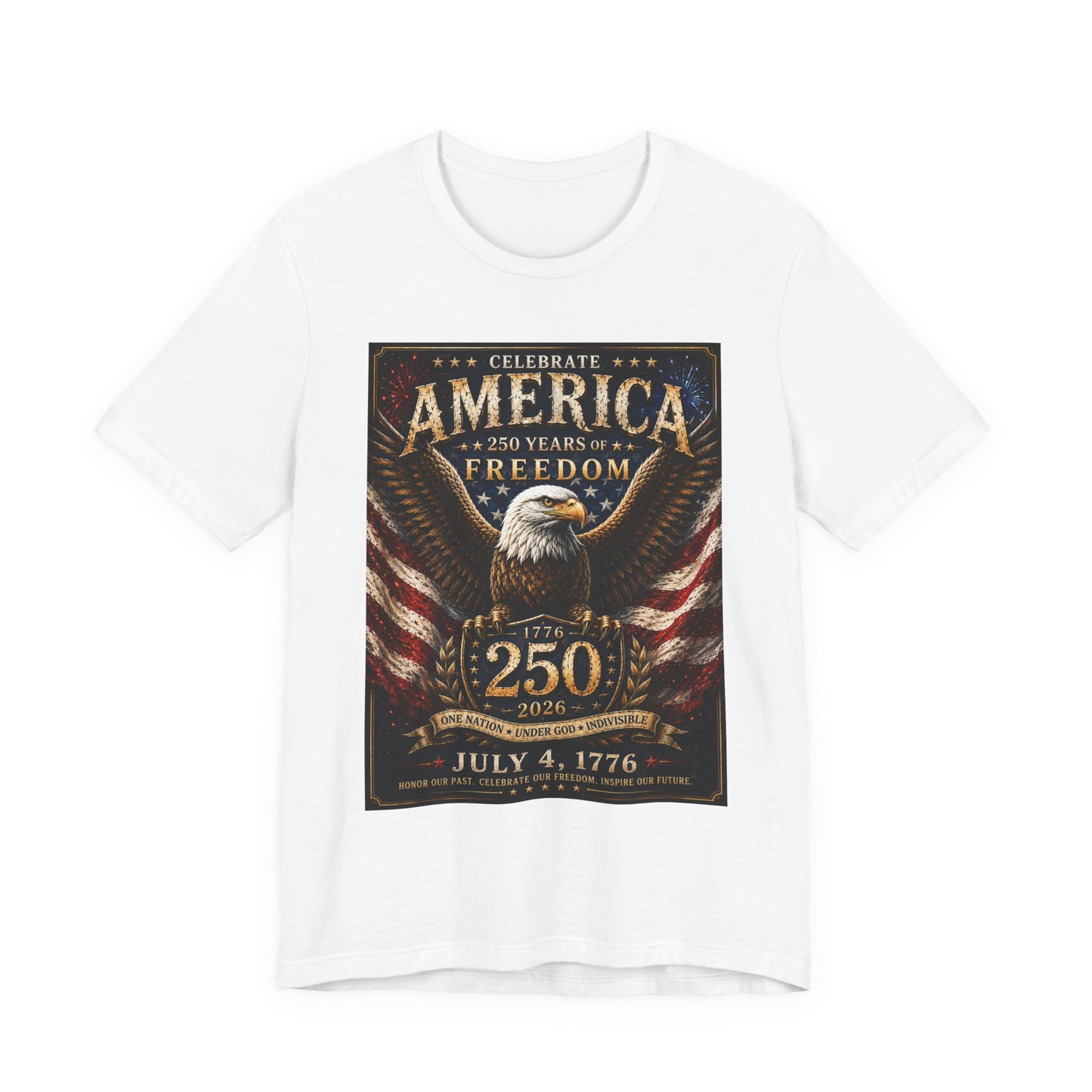 America 250 Eagle T‑Shirt – Celebrate Freedom July 4, 1776 Patriotic Tee