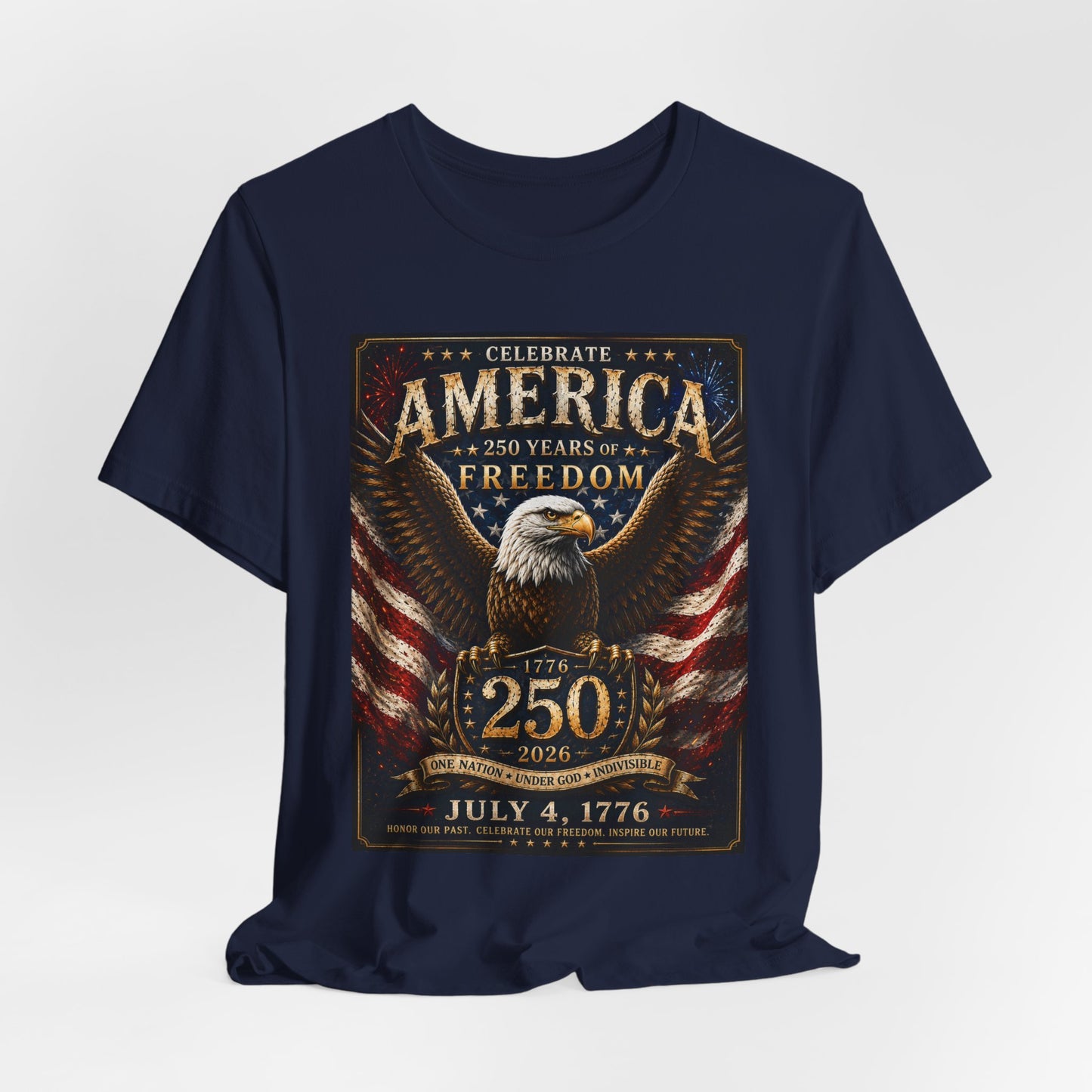 America 250 Eagle T‑Shirt – Celebrate Freedom July 4, 1776 Patriotic Tee