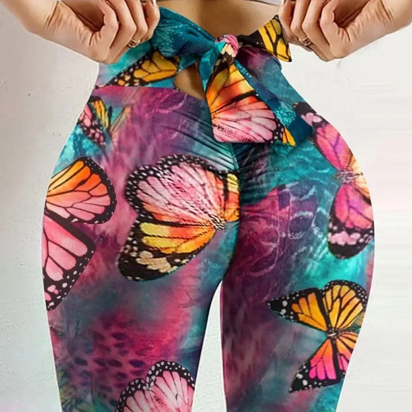 Butterfly Print Yoga Leggings